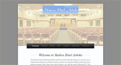 Desktop Screenshot of madrashotelashoka.com
